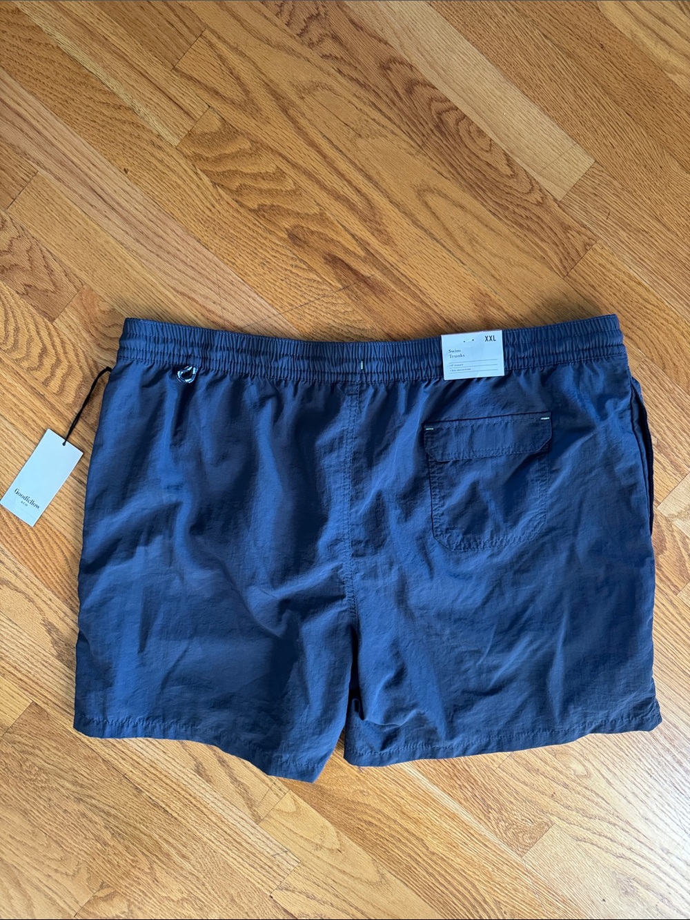 New! Goodfellow & Co Geneva Blue Elastic-Waist Swim Trunks XXL